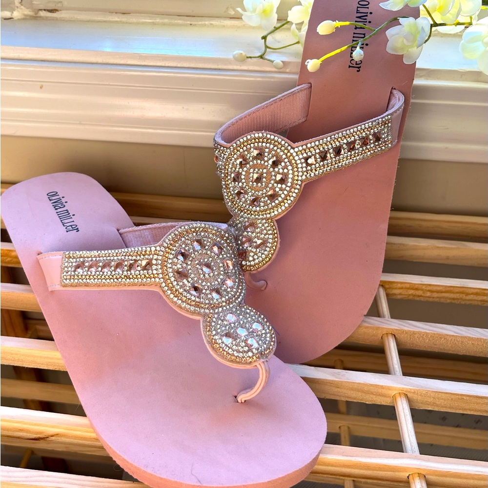 Olivia Miller Miramar Glitzy Wedge Sandals